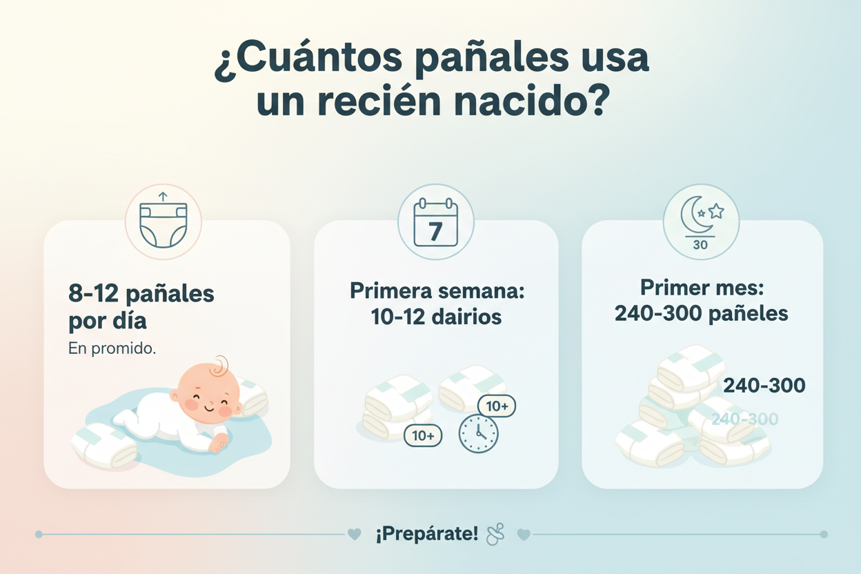 ¿Cuántos pañales necesita un recién nacido?
